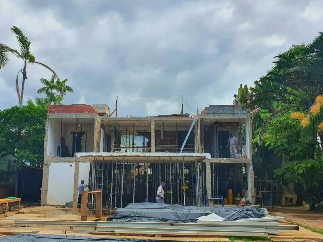 Casa residencial — início da montagem